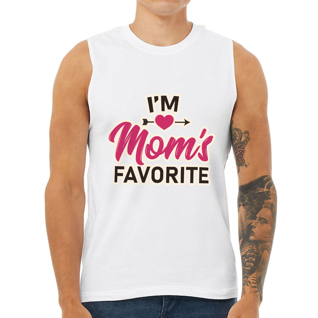 I'm Mom's Favorite Men's Muscle Tank - Cute Men's Sleeveless T-Shirt - Graphic Tank