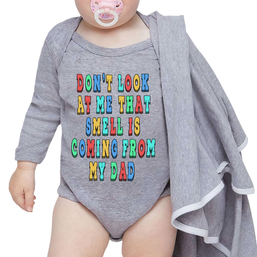 Funny Quote Baby Long Sleeve Onesie - Cool Baby Long Sleeve Bodysuit - Colorful Baby One-Piece