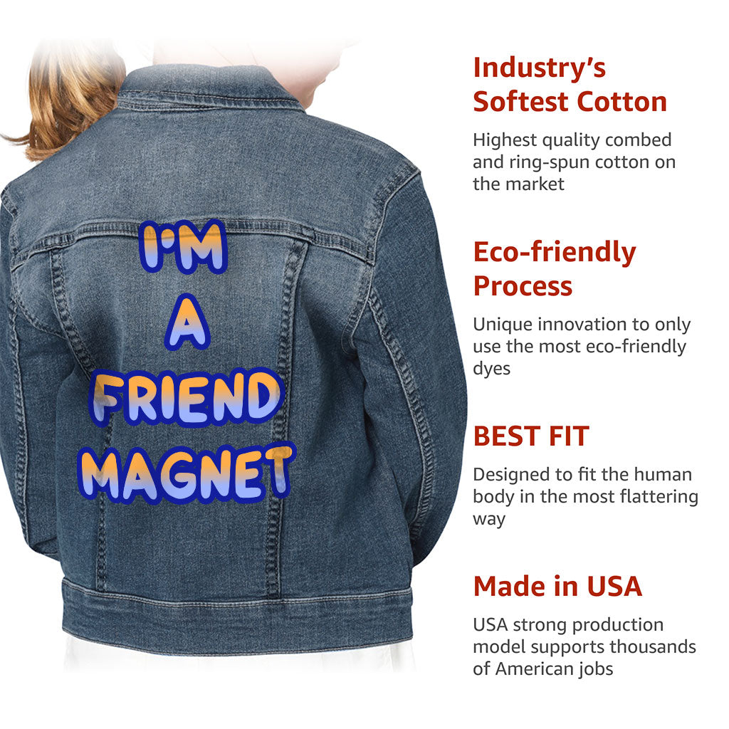 Cool Saying Kids' Denim Jacket - Quotes Jean Jacket - Best Design Denim Jacket for Kids