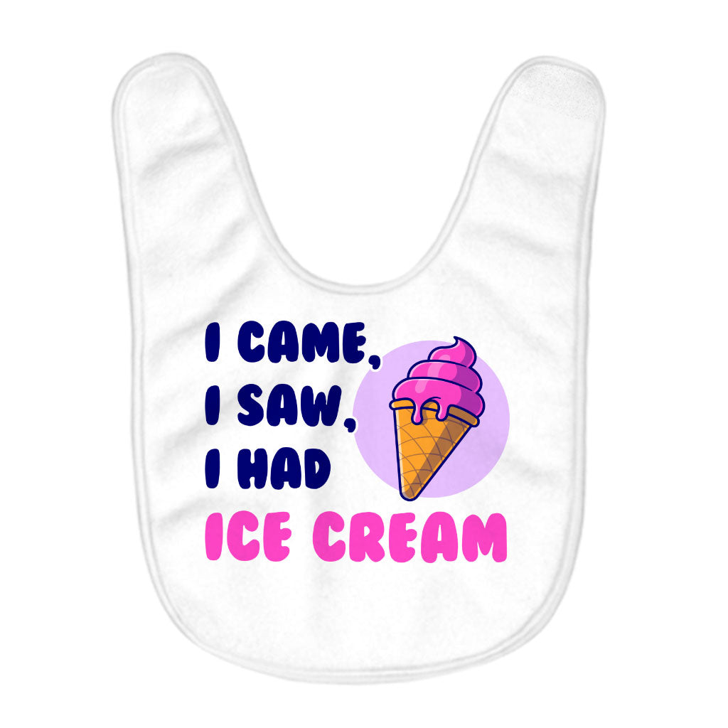 Ice Cream Baby Bibs - Illustration Baby Feeding Bibs - Cool Funny Bibs for Eating