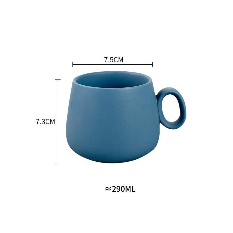 Colorful Porcelain Large Coffee Mugs - 290ML, Perfect for Hot Beverages