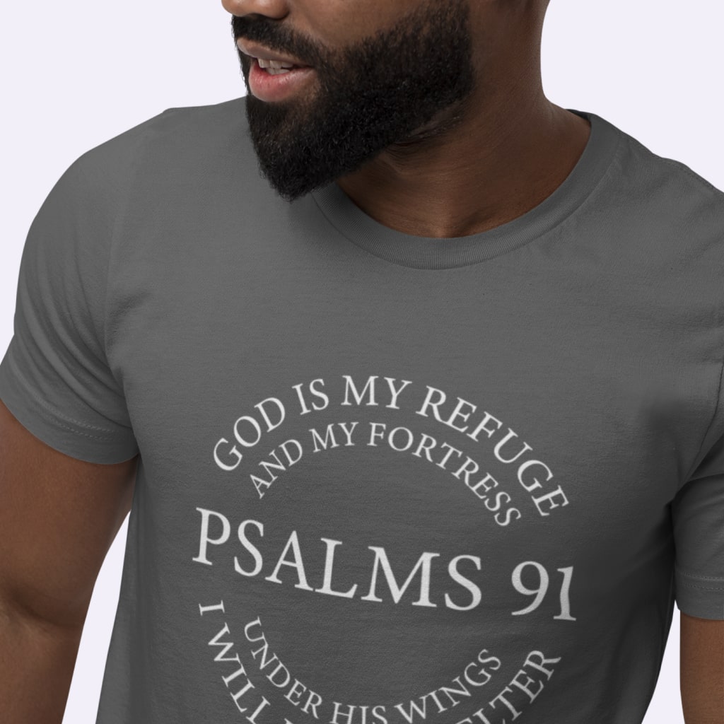 Psalms 91 Unisex Jersey T-Shirt Made in USA