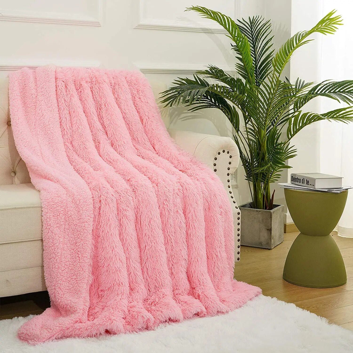 Luxurious Leopard Shaggy Throw Blanket