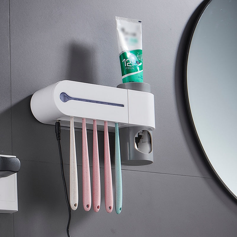 Toothbrush Holder With UV Sterilizer