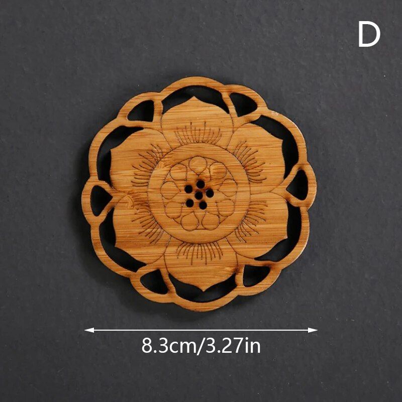 Creative Lotus Flower Wooden Drink Coasters - Stylish Home Decor