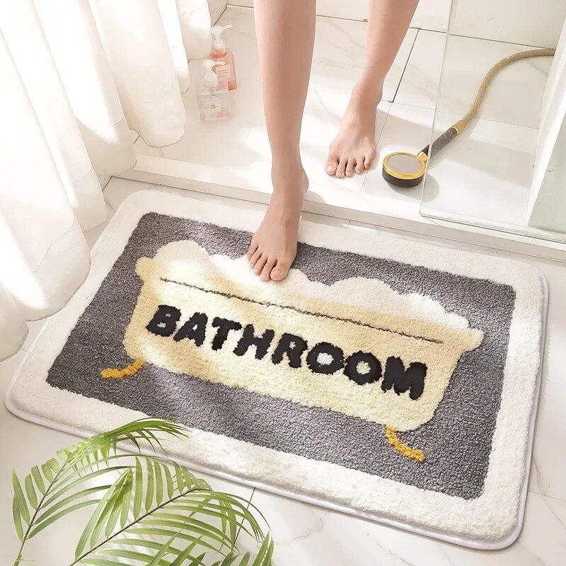 Elegant Geometric Non-Slip Absorbent Floor Mat for Home