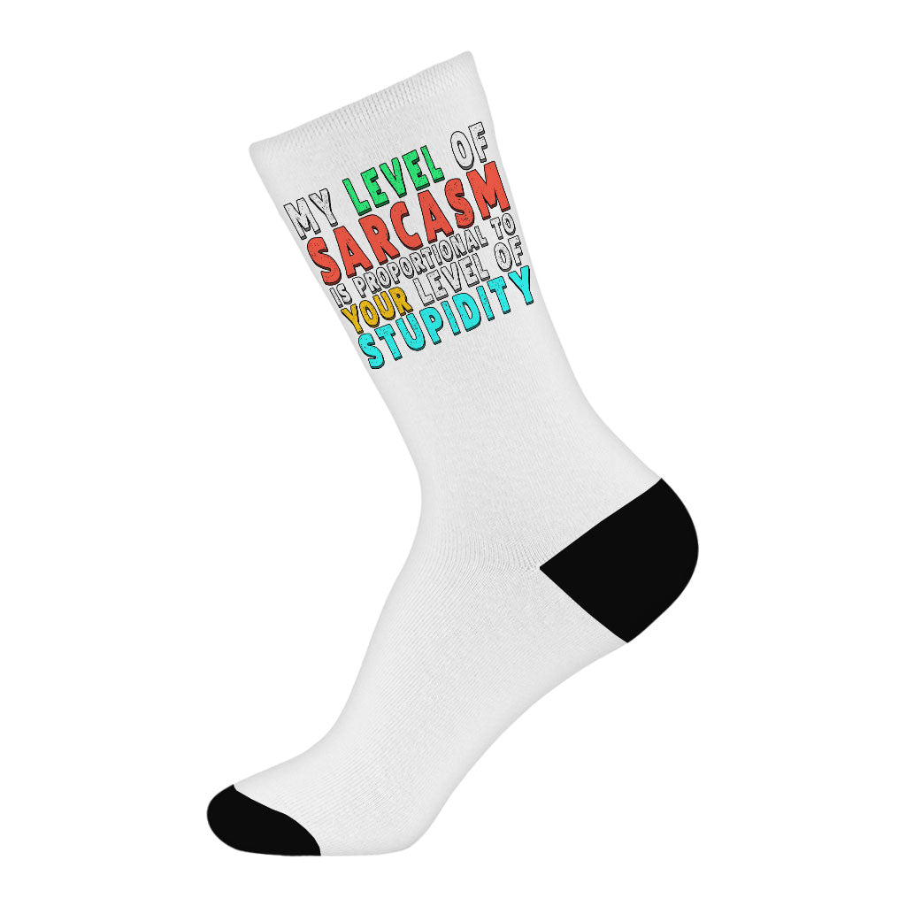 Sarcastic Socks - Best Design Novelty Socks - Graphic Crew Socks