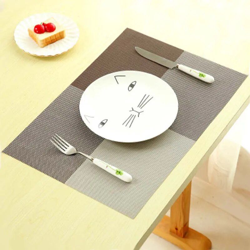 Elegant Modern PVC Placemat for Dining - Eco-Friendly, Stocked Kitchen Mat