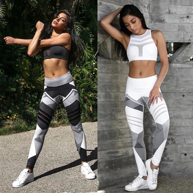 Geometric Quick Dry Yoga Leggings