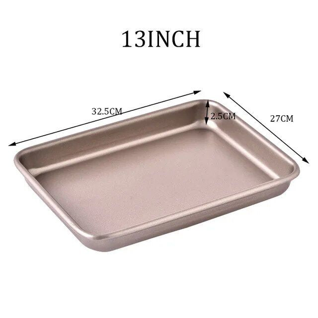 Gold Square Carbon Steel Baking Tray