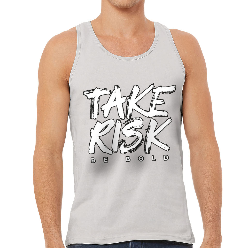 Take Risk Tank - Funny Workout Tank - Themed Jersey Tank