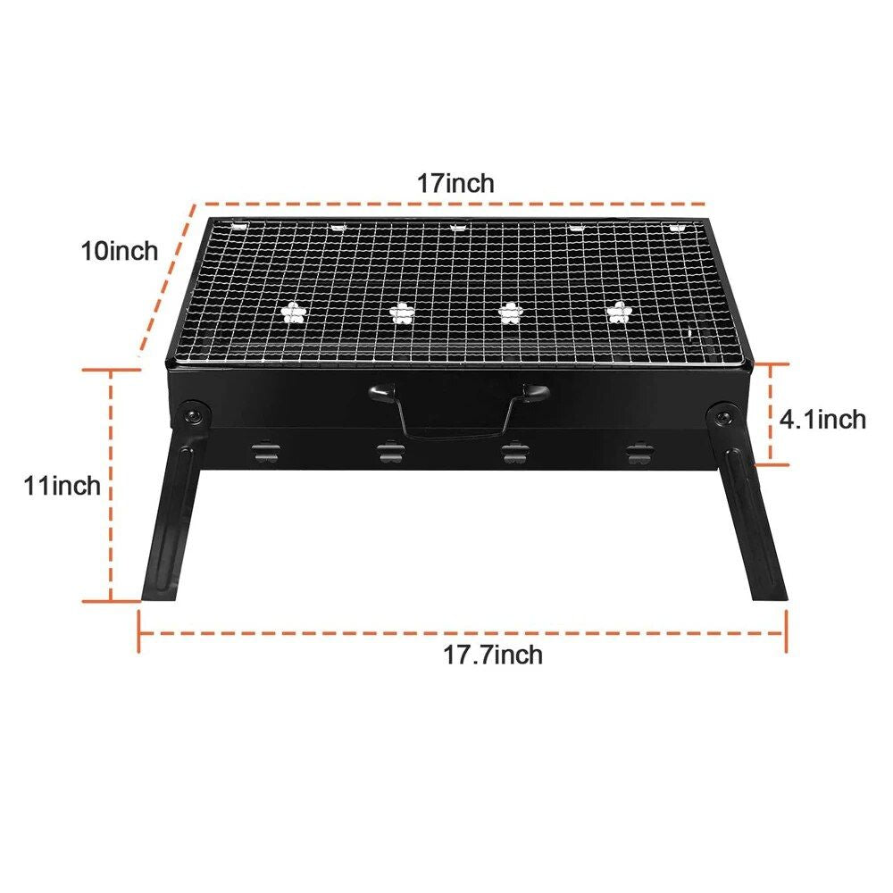 Compact and Versatile Portable Charcoal Grill - Ideal for Outdoor Cooking, Camping, and Picnics