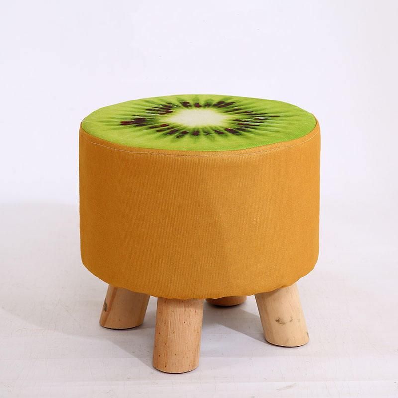 Charming Countryside Round Wood Stool