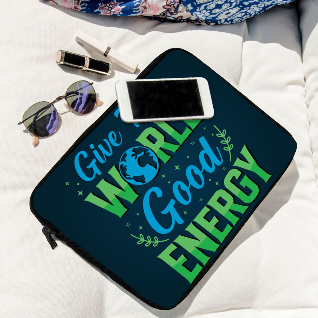 Give the World Good Energy MacBook Pro 16" Sleeve - Cute Laptop Sleeve - Printed MacBook Sleeve