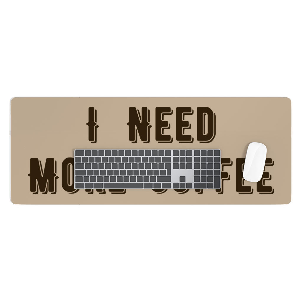 Coffee Themed Desk Mat - Cute Quote Desk Pad - Cool Trendy Laptop Desk Mat