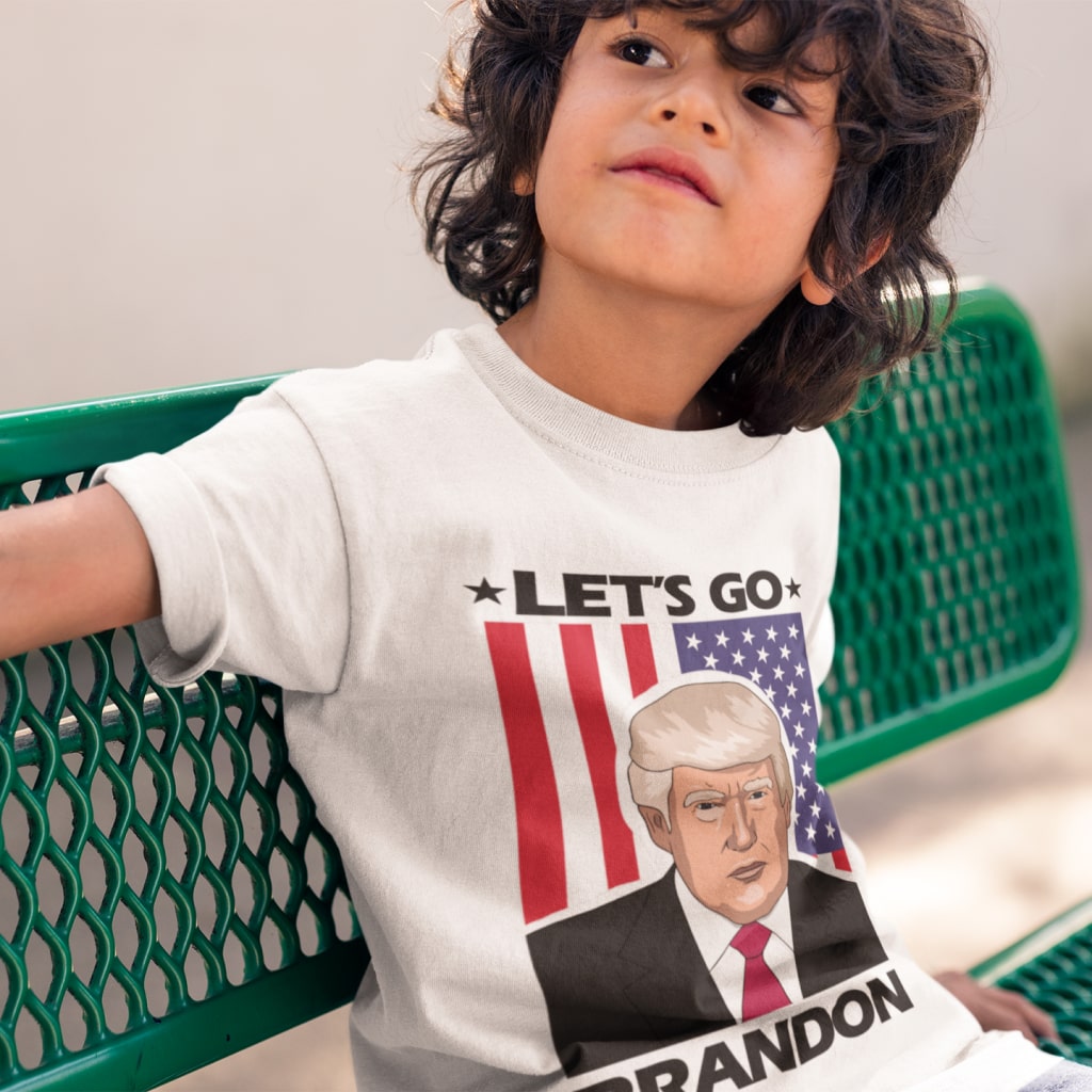 Let's Go Brandon US Flag T-Shirt  - Kids' Donald Trump T-Shirt - Trump Gear