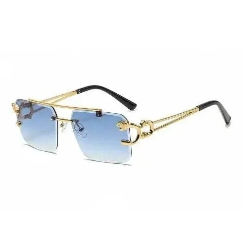 Unisex Vintage-Inspired Rimless Steampunk Sunglasses