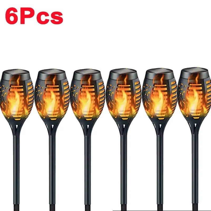 Solar Flame Torch Light Flickering Light Waterproof Garden Decoration