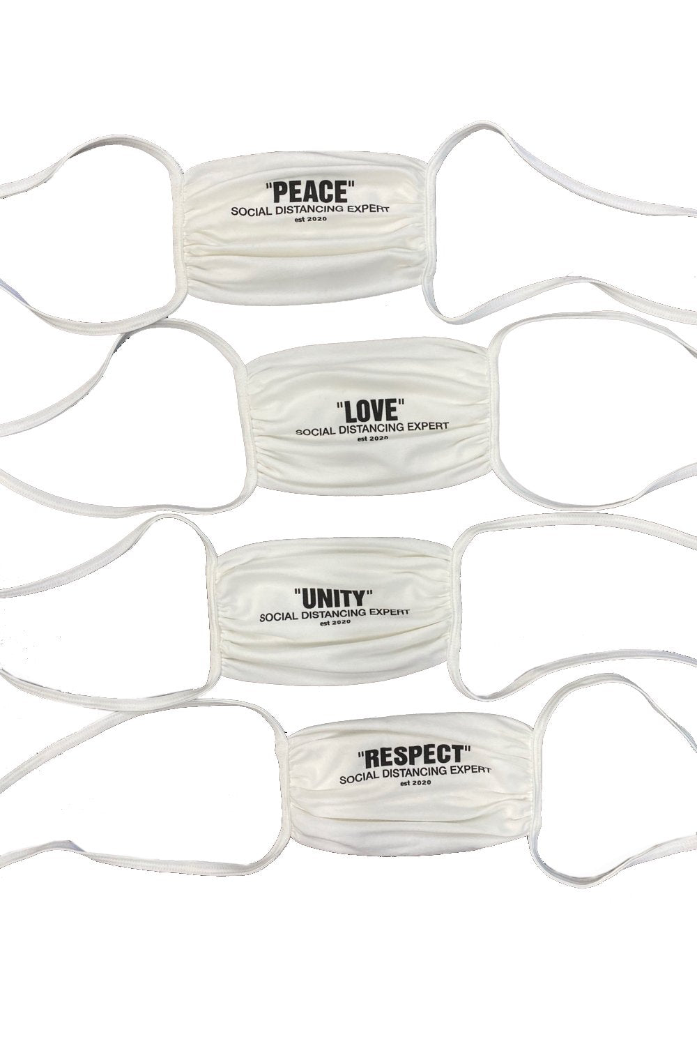 Peace Love Unity Respect "P.L.U.R." Adjustable tie up mask washable