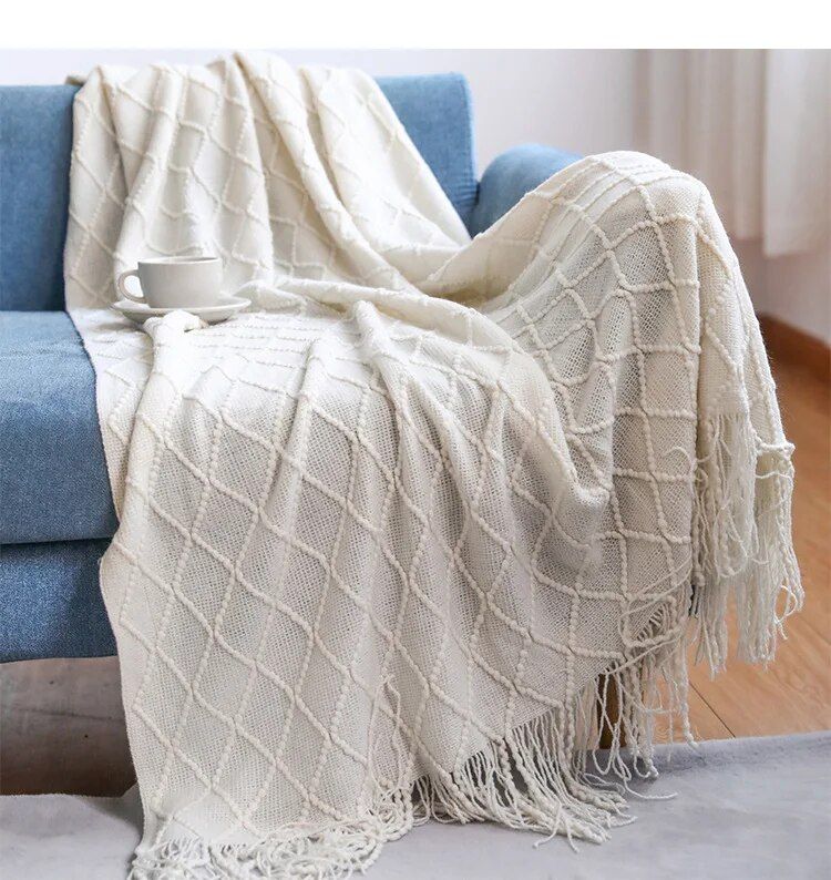 Knitted Blanket Sofa Cover