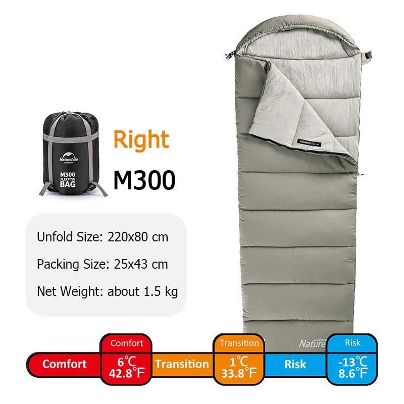 Lightweight & Warm Envelope Sleeping Bag for Spring & Autumn Camping