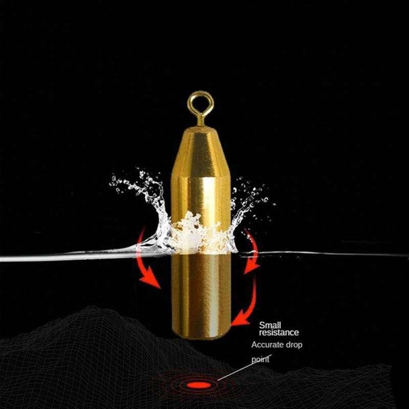 Premium Brass Slip Sinker Set - Durable Fishing Weights (5g to 12g)