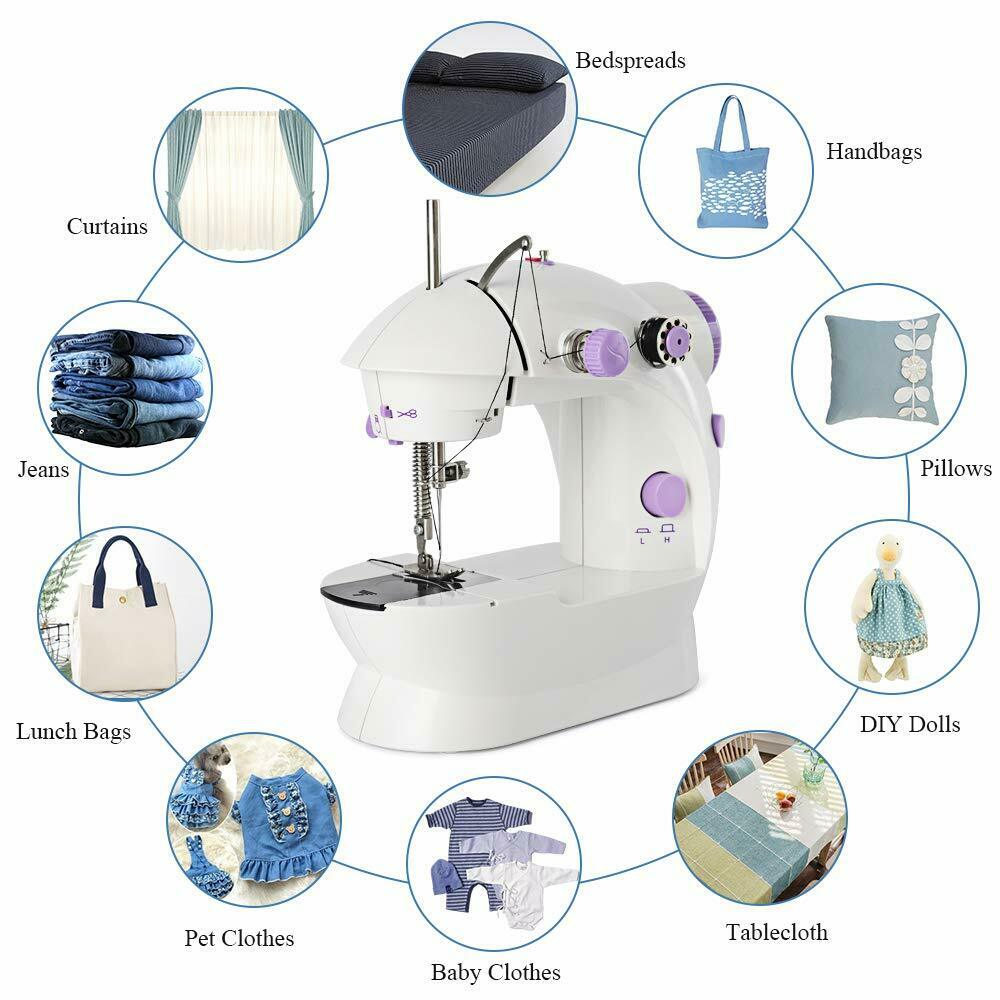 Mini Sewing Machine Electric Portable Crafting Mending Tool SP