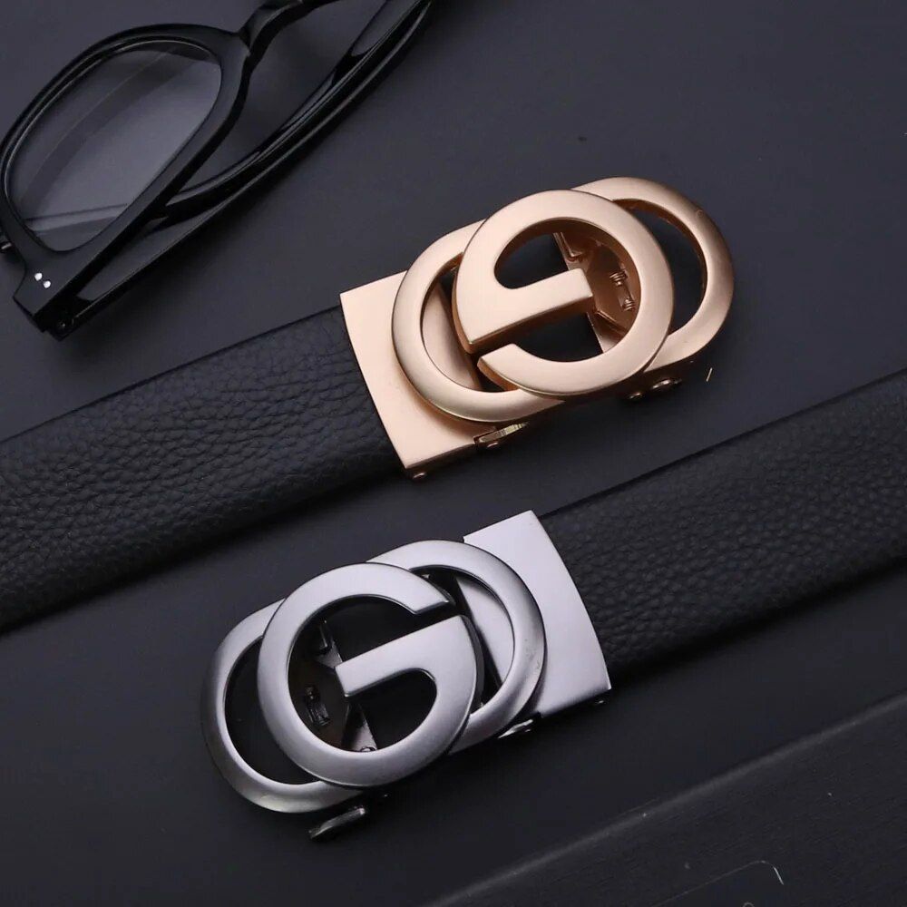 Premium Leather Automatic Buckle Business Belt