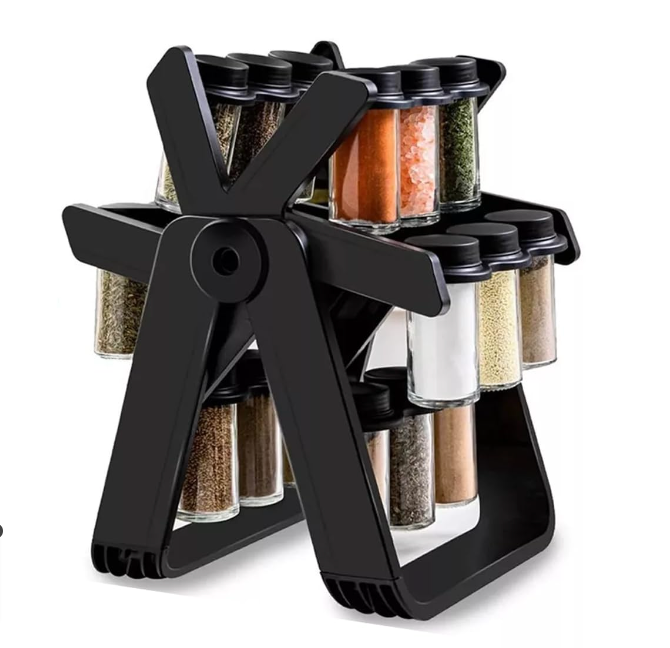 Revolutionary Ferris Wheel Spice Rack - 360° Rotating 18-Jar Kitchen Organizer