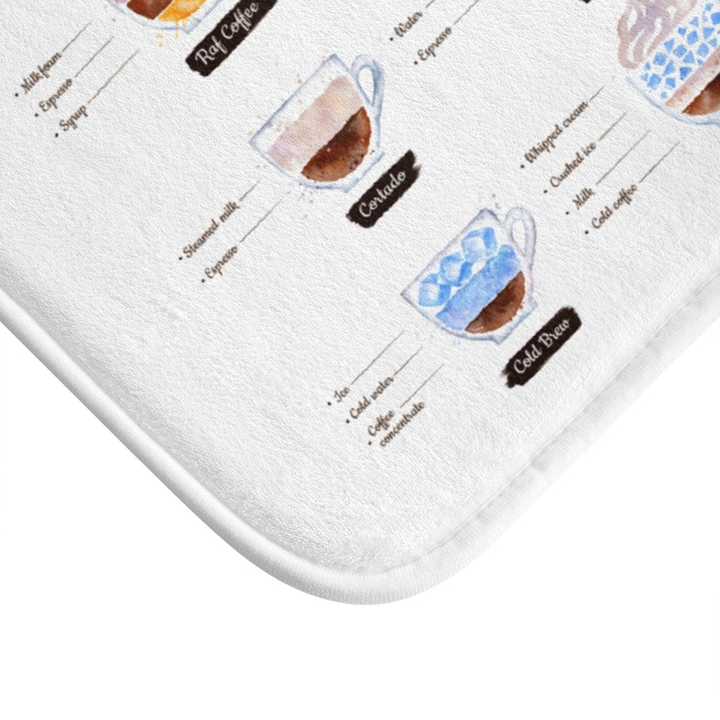 Coffee Time Drinks Bath Mat Home Accents