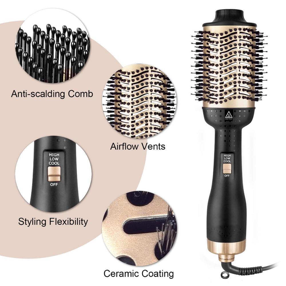 Hair Dryer Hot Air Brush Styler Electric Ion Blow Dryer Brush SP