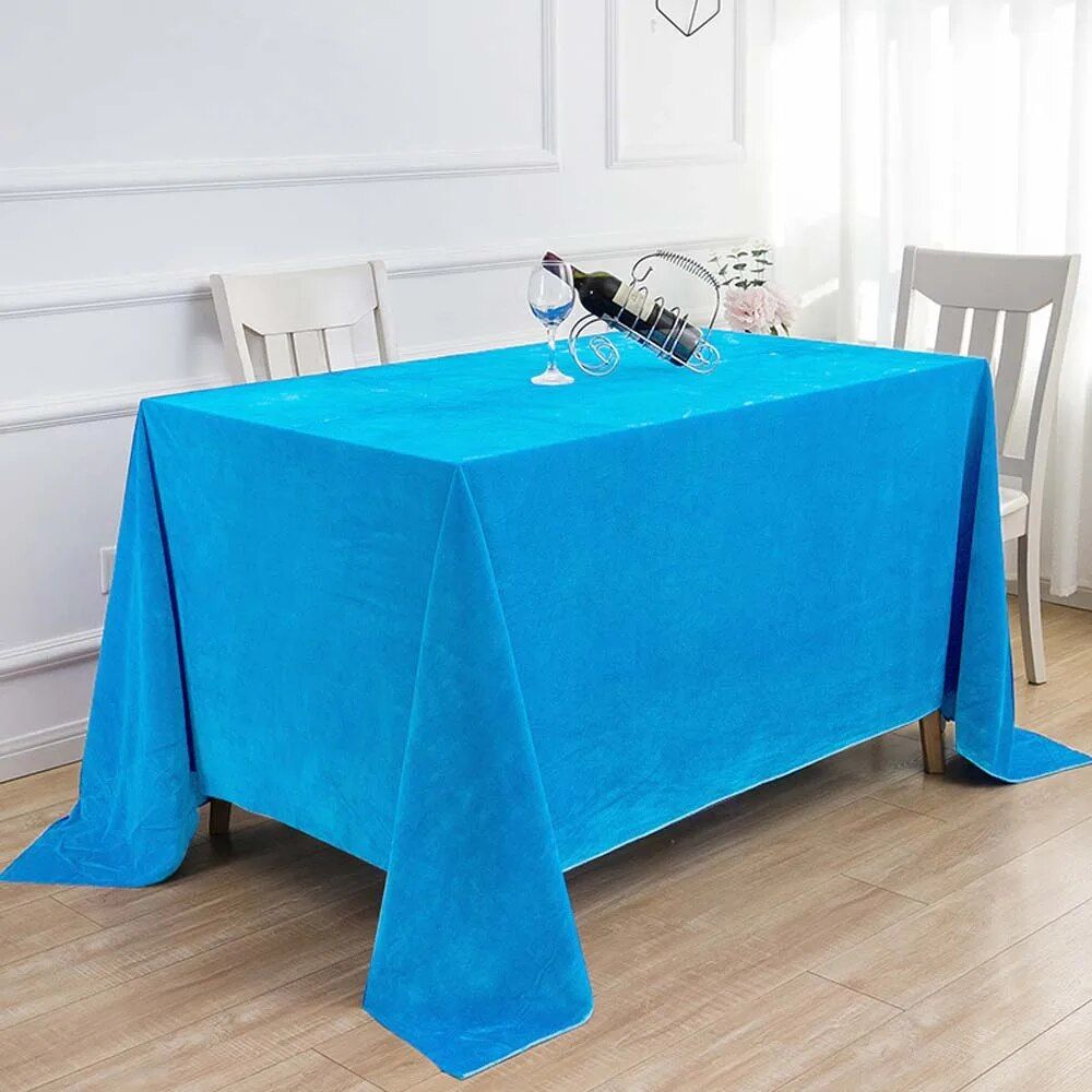 Elegant Velvet Rectangular Tablecloth - Perfect for Weddings, Dining, and Special Occasions