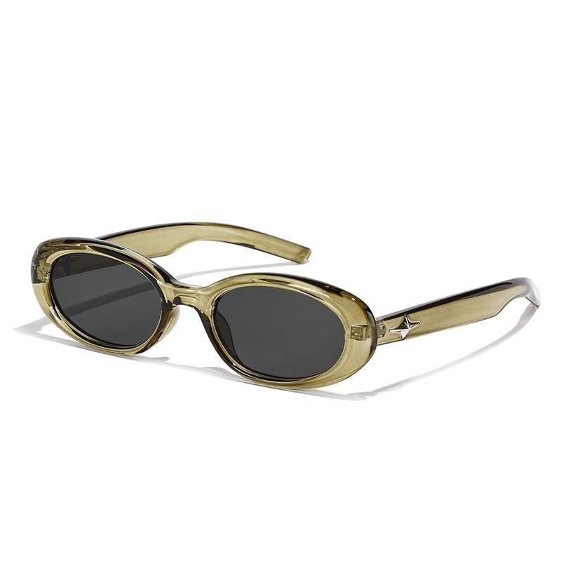 2023 Retro Chic Narrow Oval Sunglasses