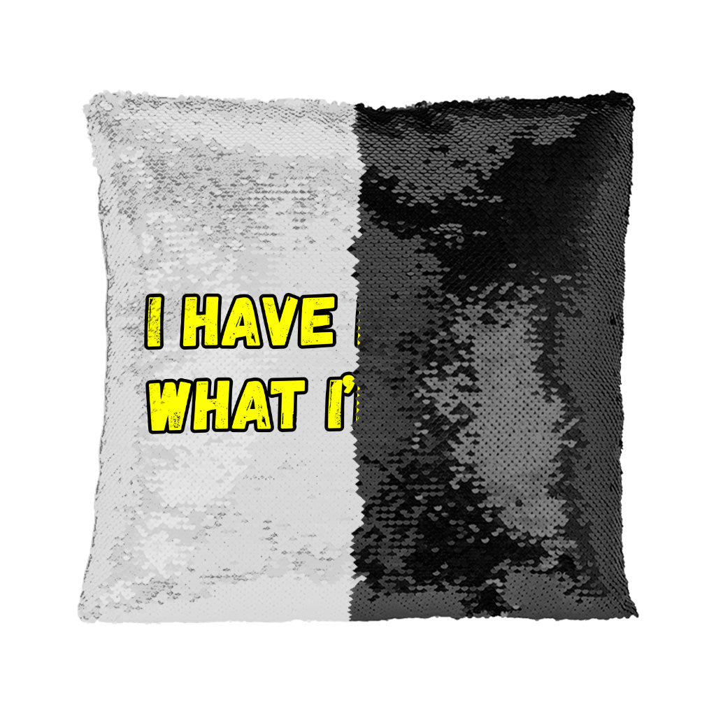 Funny Quote Sequin Pillow Case - Trendy Pillow Case - Graphic Pillowcase