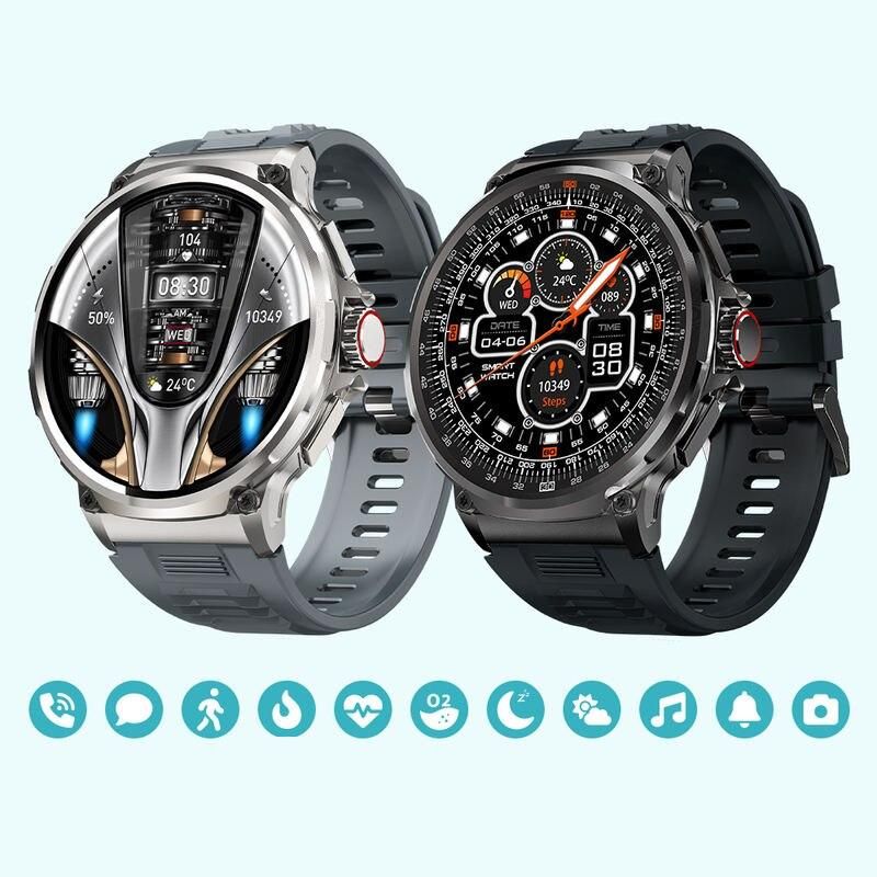 Ultra HD Display Men's Smartwatch with 1.85" Screen, 710mAh Battery, and 400+ Watch Faces for Android & iOS