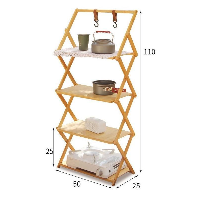 Versatile Bamboo Outdoor Folding Rack