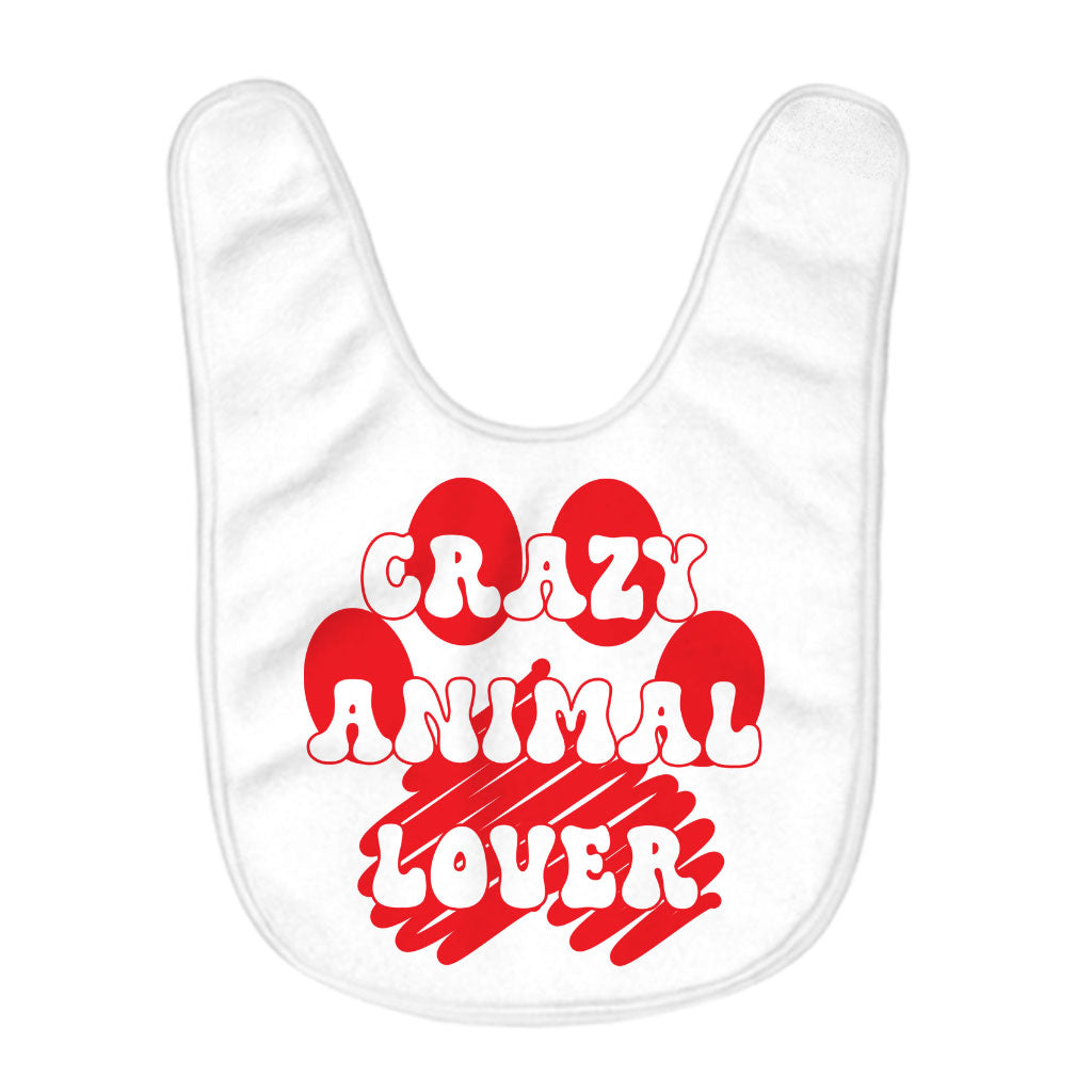 Animal Lover Baby Bibs - Graphic Baby Feeding Bibs - Paw Print Bibs for Eating