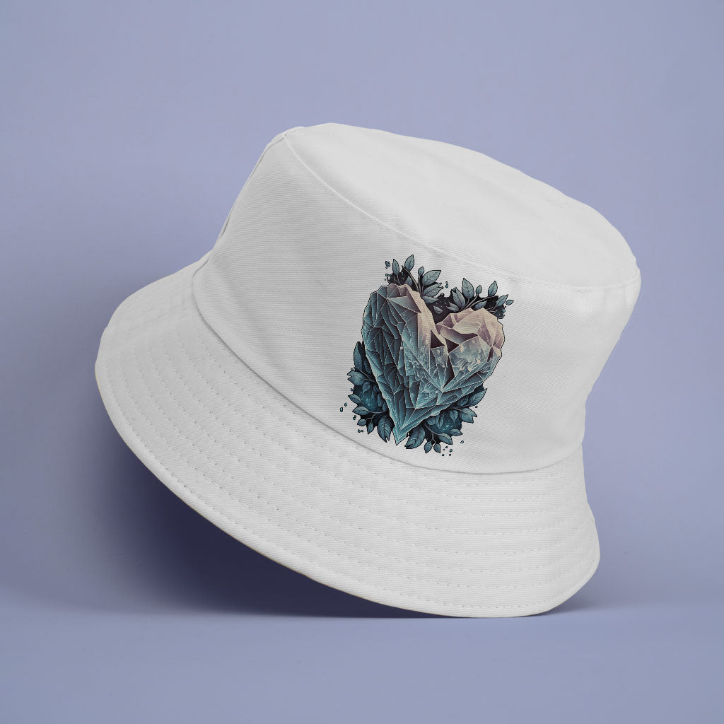 Beautiful Art Bucket Hat - Heart Hat - Snow Bucket Hat