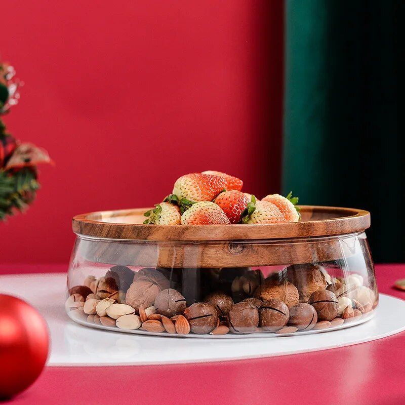 Creative Acacia Wood Nut Fruit Plate