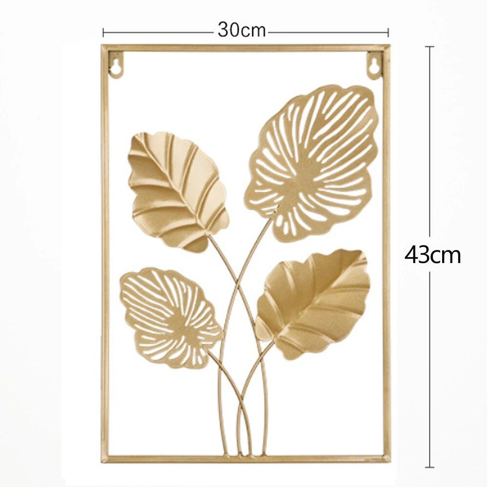 Modern Nordic Ginkgo Leaf Metal Wall Art