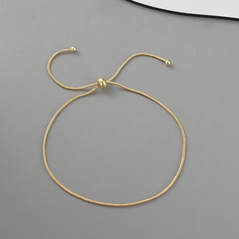 Gold and Silver Color Adjustable Snake Chain Anklet