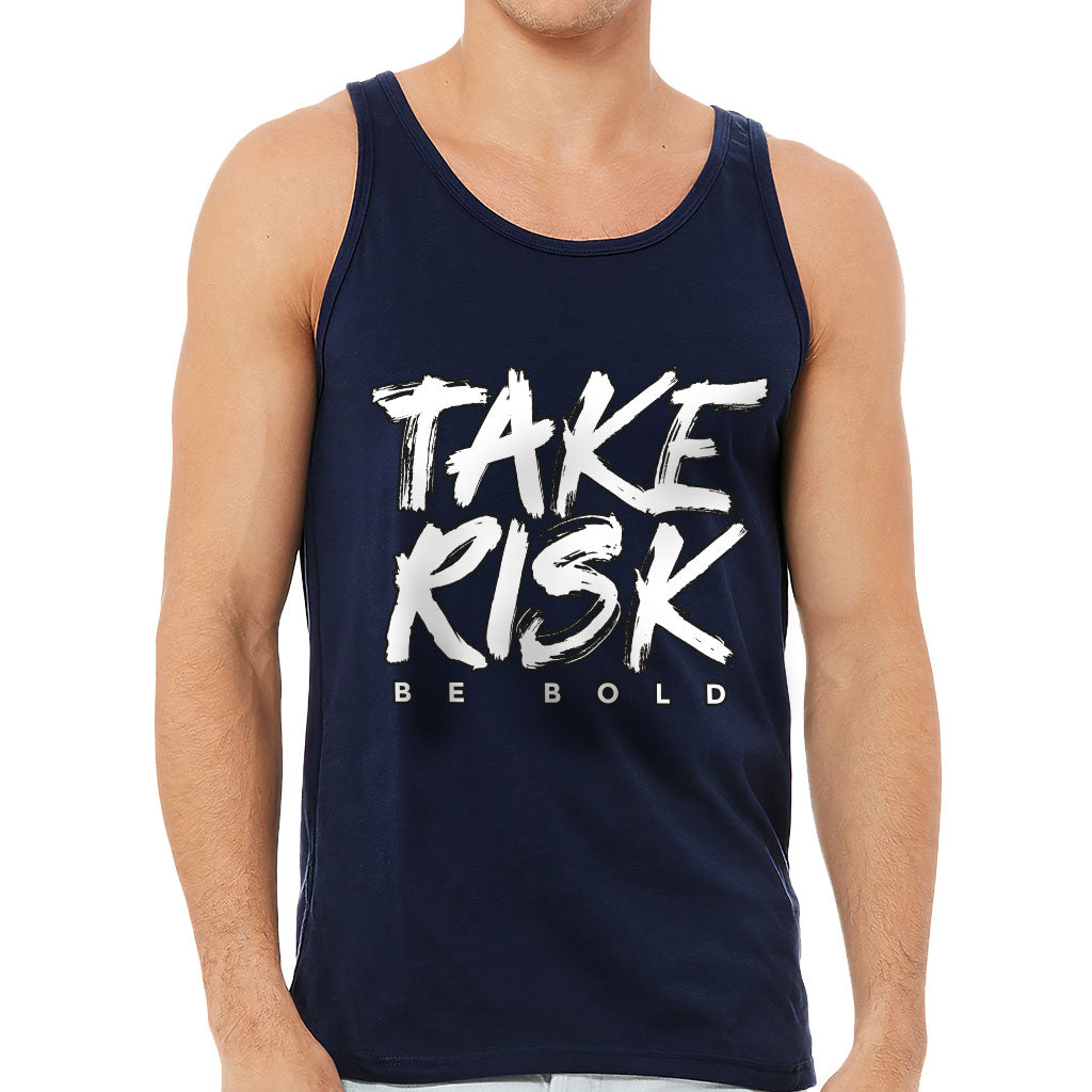 Take Risk Tank - Funny Workout Tank - Themed Jersey Tank