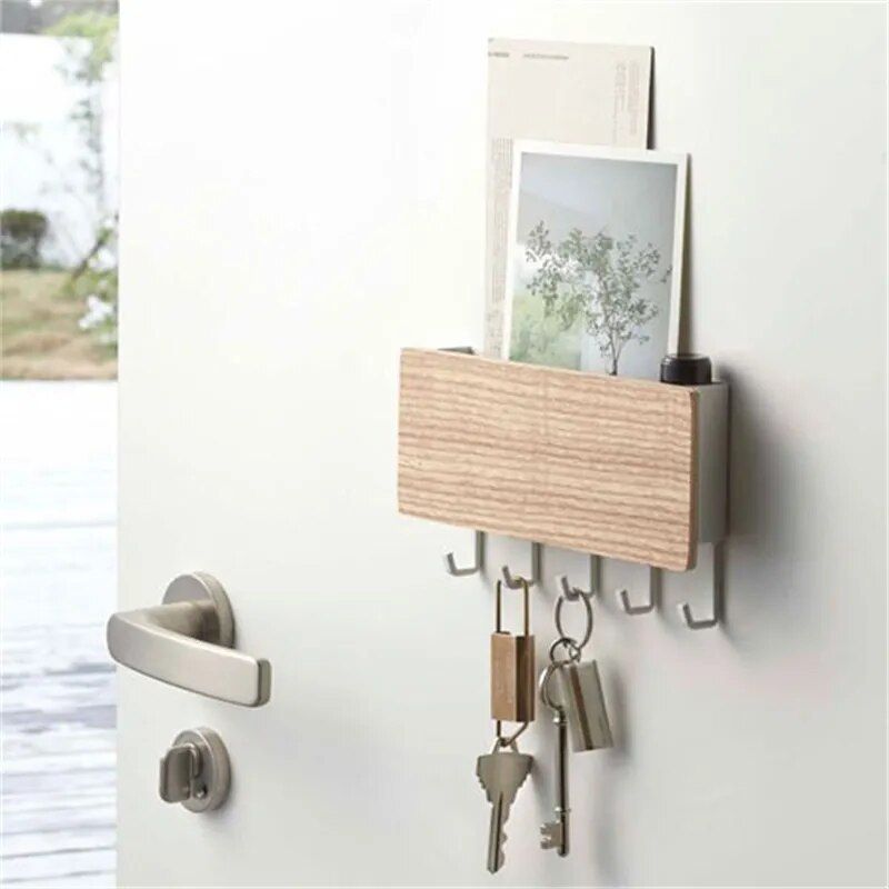 Eco-Friendly Bamboo Key & Coat Wall Hanger