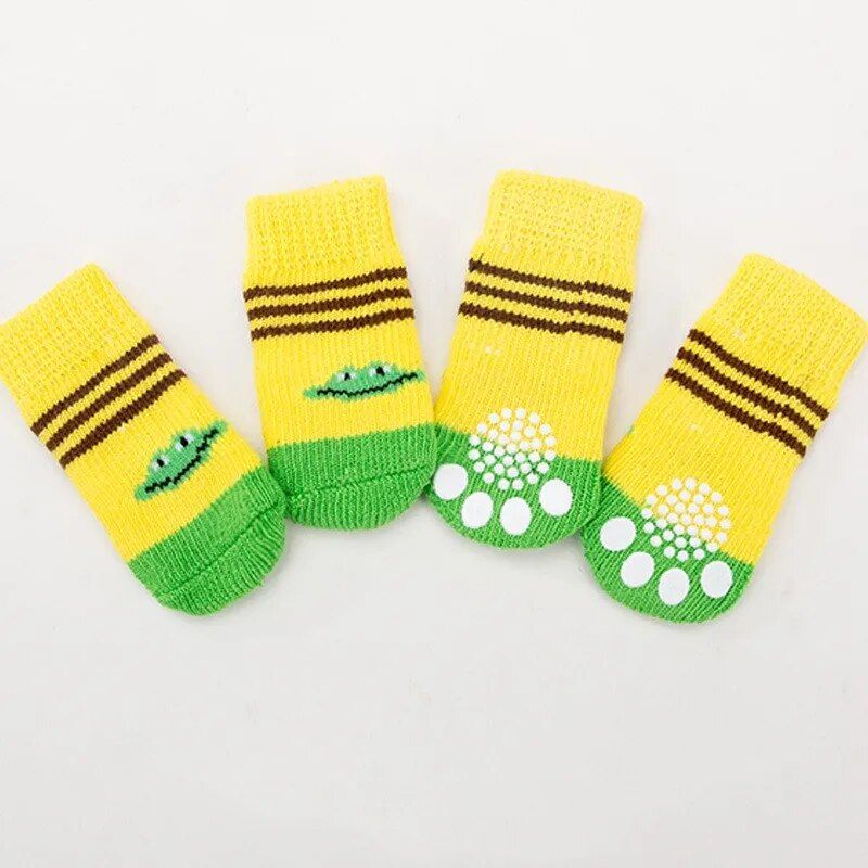 4Pcs Cute Pet Dog Socks