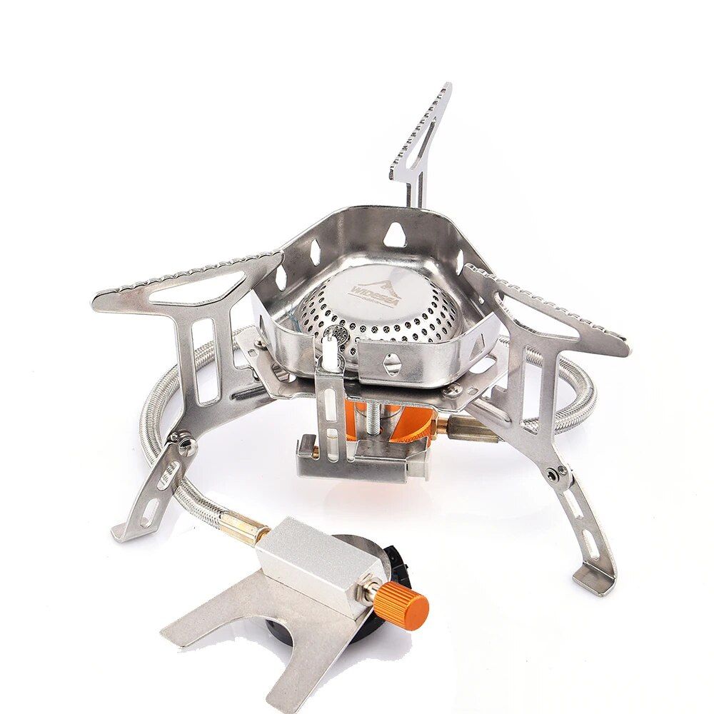 Compact Wind-Proof Camping Gas Burner for Outdoor Adventures