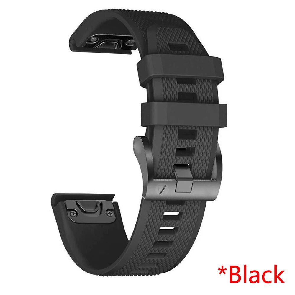 QuickFit Leather & Silicone Strap for Garmin Fenix Series - 22mm/26mm