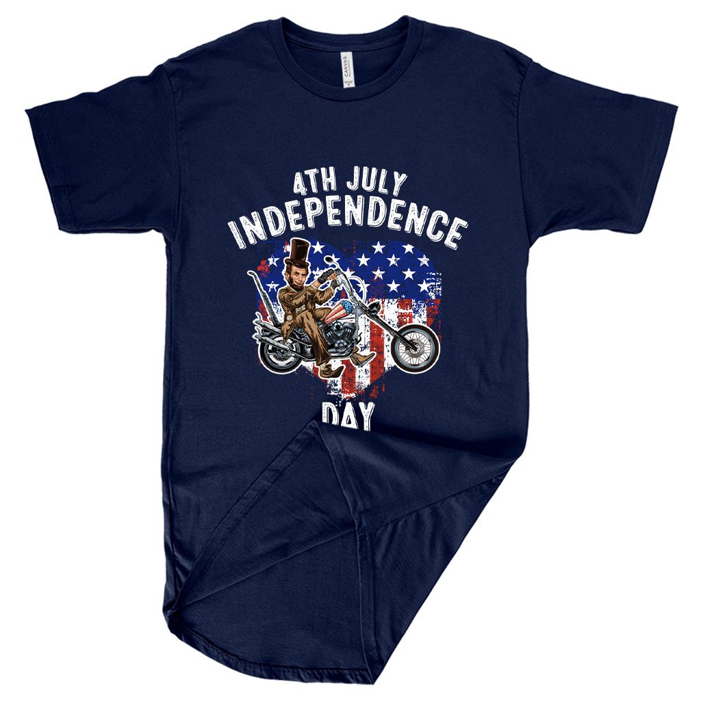 Men's Long Body Independence Day T-Shirt - Patriotic T-Shirts - Independence Day T-Shirt for Men