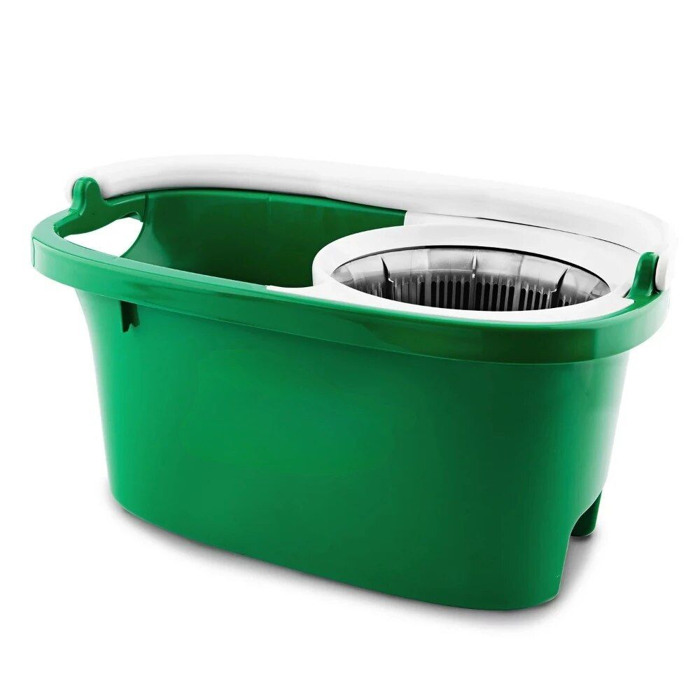 360° Spin Mop & Bucket - Microfiber Head with Adjustable Handle and Corrosion-Resistant Bucket