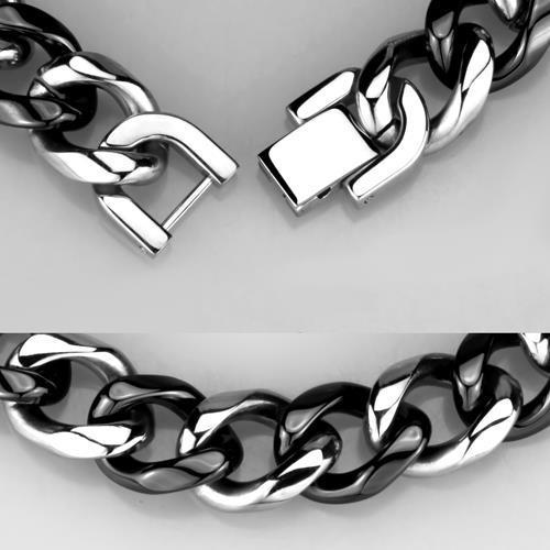 3W1000 - High polished (no plating) Stainless Steel Bracelet with