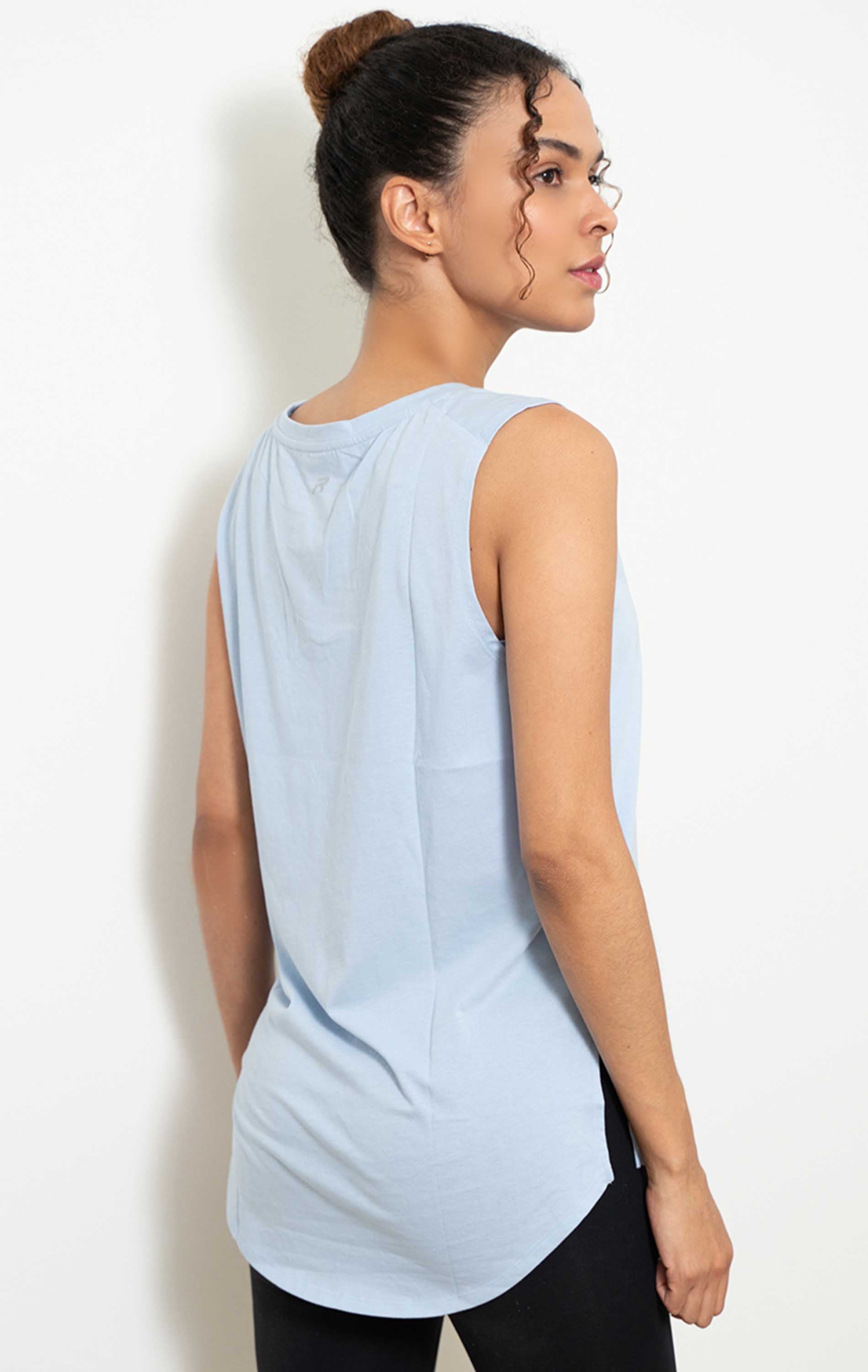 Orchid Muscle Tank Top - Baby Blue